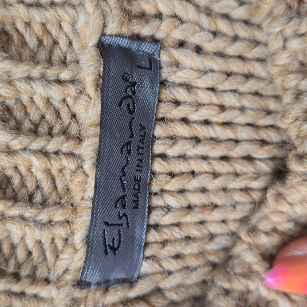 Anthropologie Elsamanda chunky Italian wool blend sweater L - Picture 5 of 7